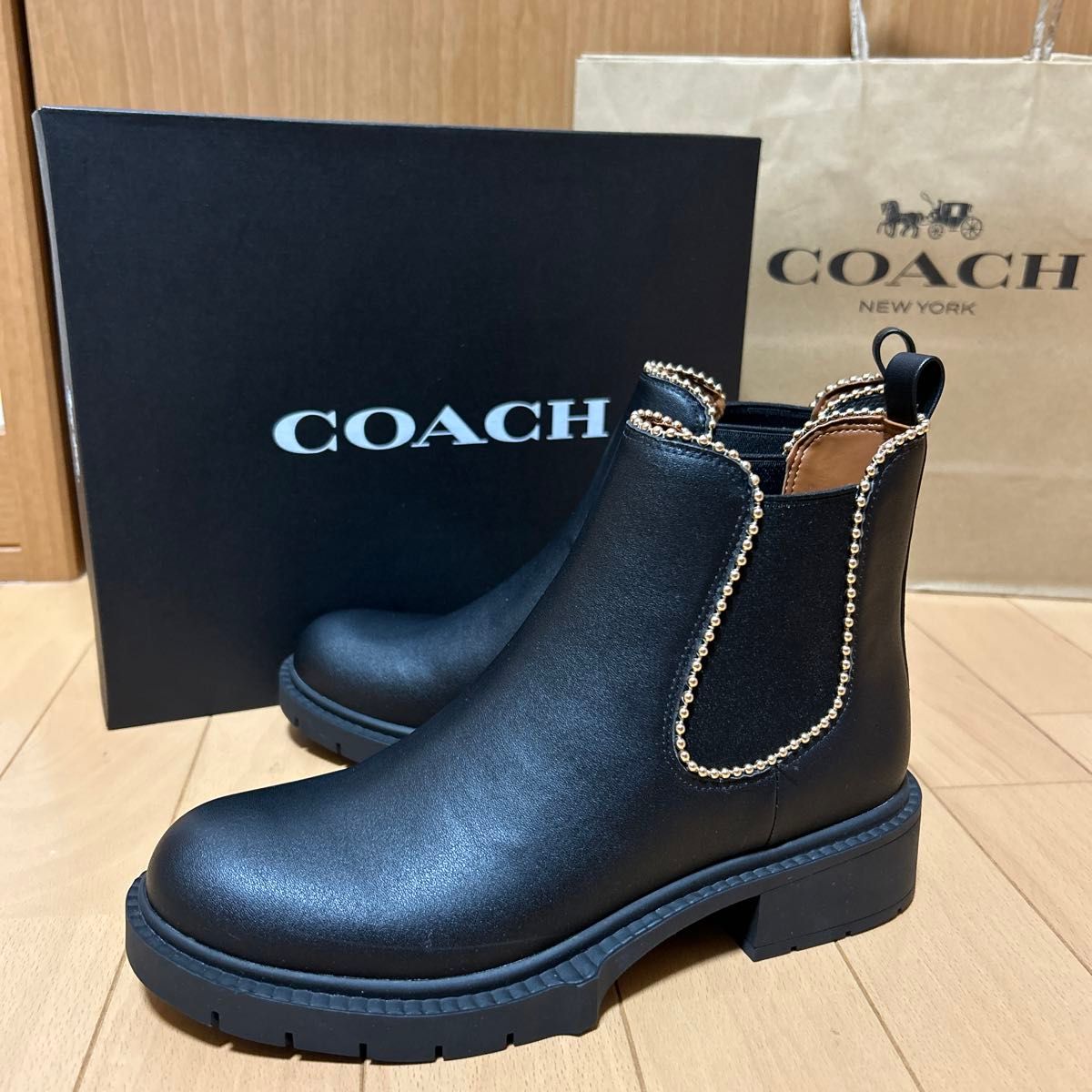 COACH 新品 レヴィ ブーティ ブラック 品番: CC776 BLK 6.5 C