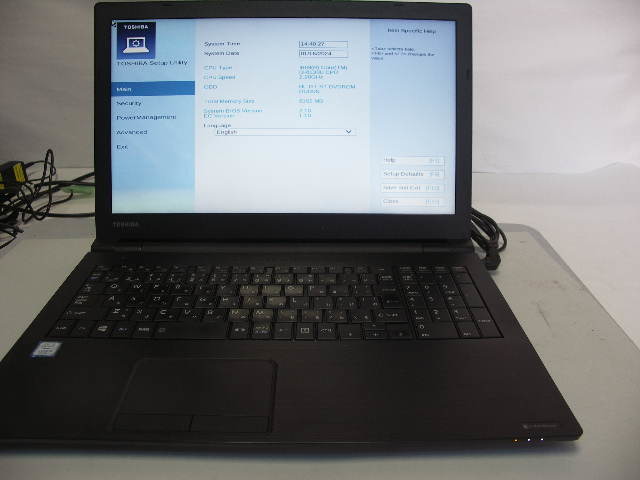 NBJ113/TOSHIBA/B65/J i3-8130U　2.2GHz/8GB/15.6TFT/_画像1