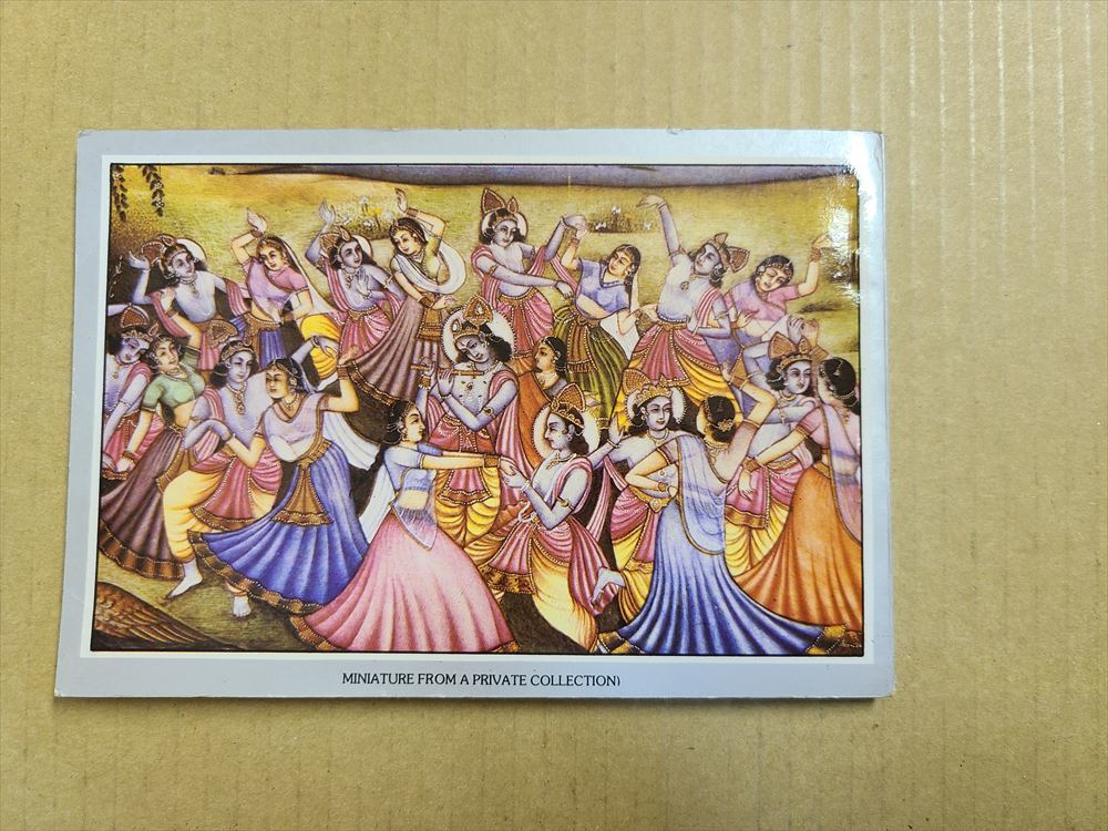 インド ポストカード 10枚 ハガキ 絵葉書 お土産 イラスト はがき 郵便 デリー ミニチュアペインティング 細密画 #2_画像1