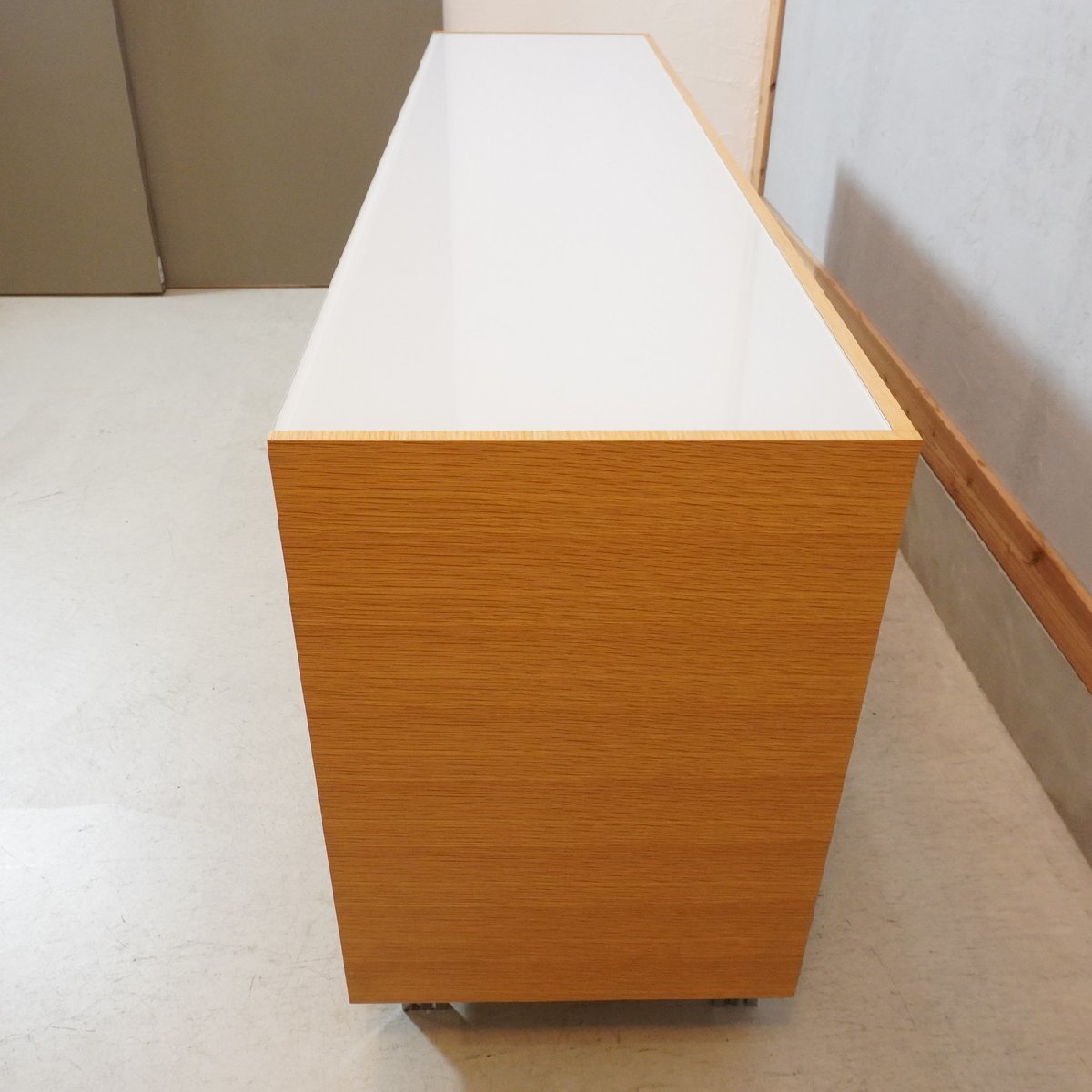 IDC OTSUKA large . furniture karula sideboard cabinet natural white glass living board stylish pine . atelier EA340