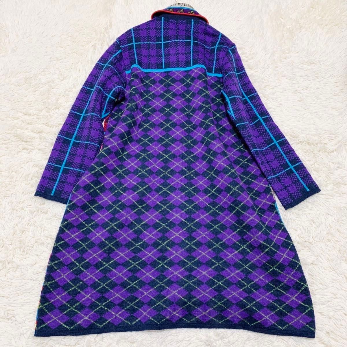 未使用】OLLEBOREBLA アルベロベロ ロングニットコート ぶたさん 未使用】OLLEBOREBLA アルベロベロ ロングニットコート ぶたさん