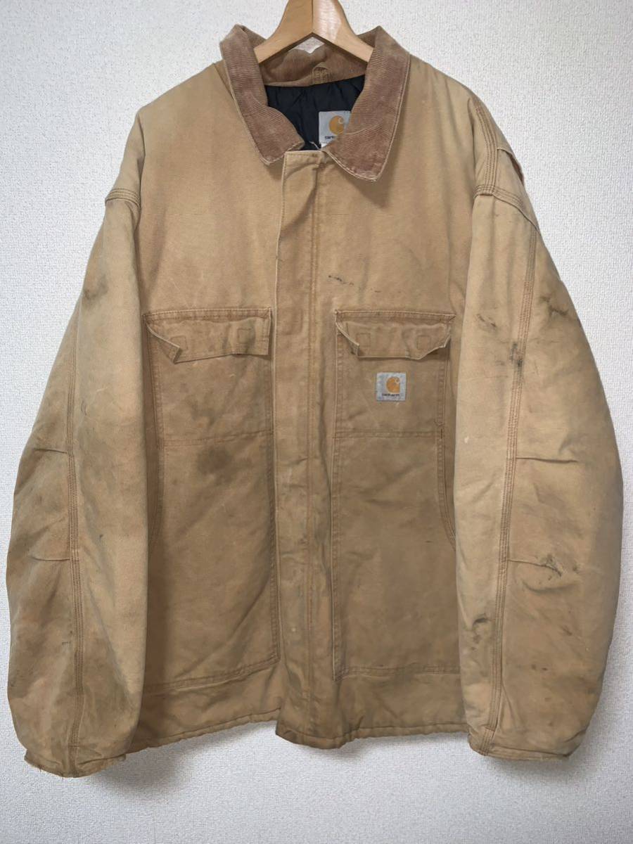 激レア ビッグサイズ 90'sビンテージ Carhartt カーハート トラディショナルコート ダック 80's 70's 60's デトロイト_画像2