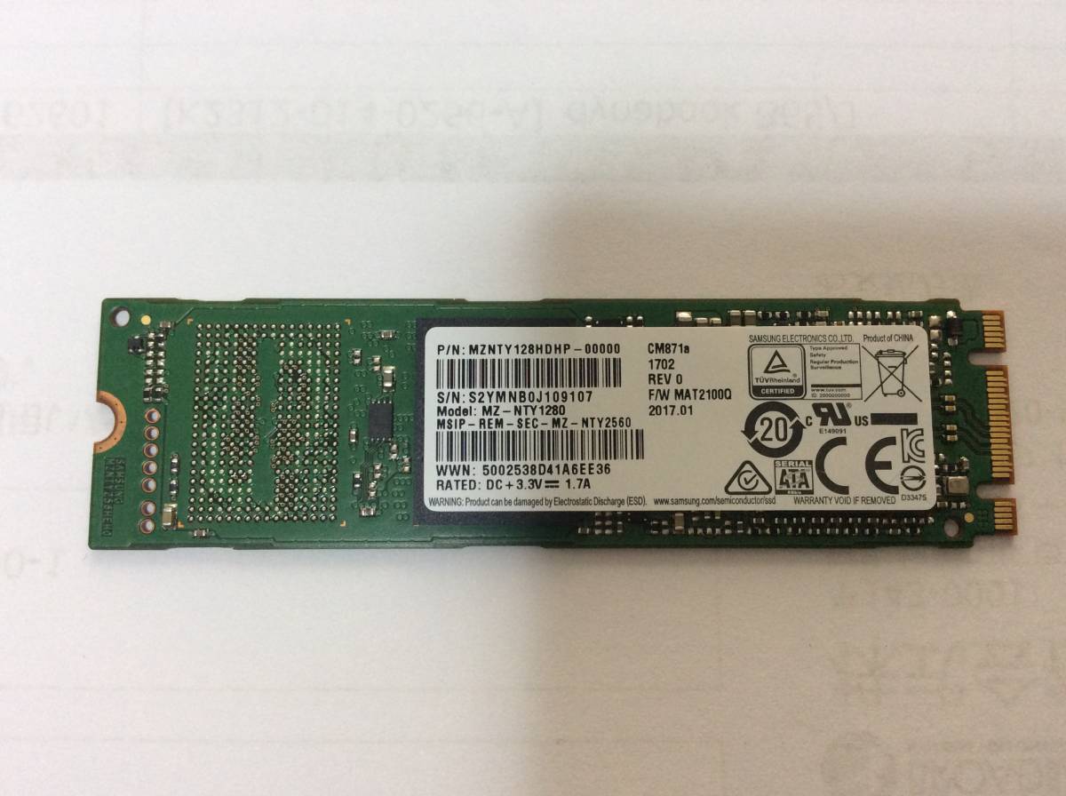 M.2 128GB SSD 2280_画像1