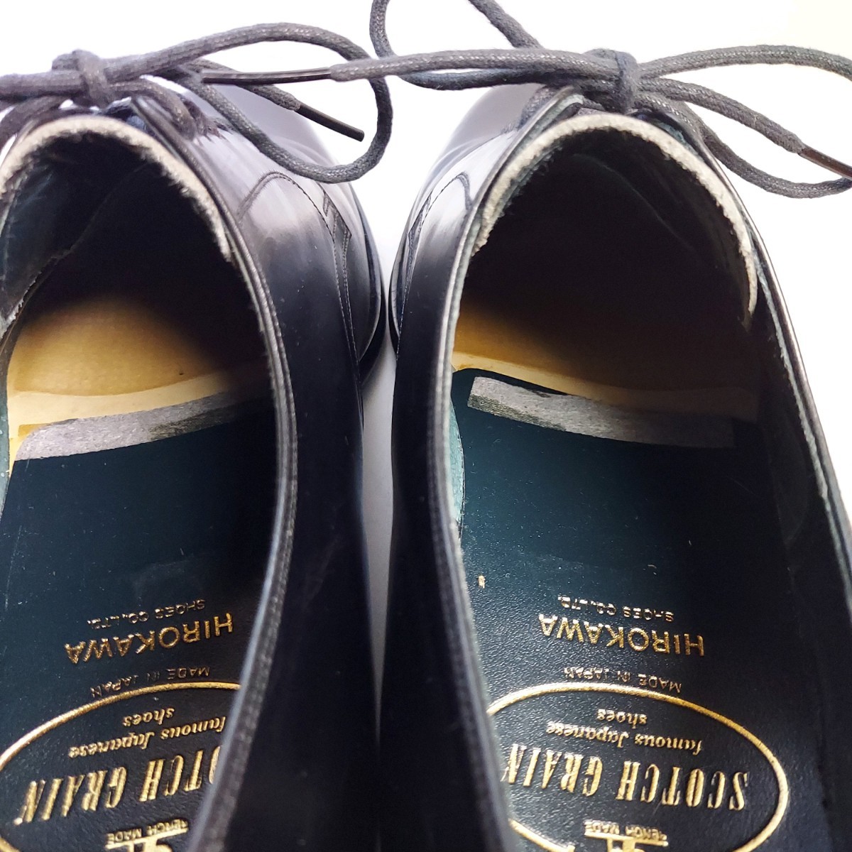 SCOTCH GRAIN スコッチグレイン　プレーントゥ ビジネスシューズ メンズ 革靴 ブラック系　25.5cm 4E_画像9