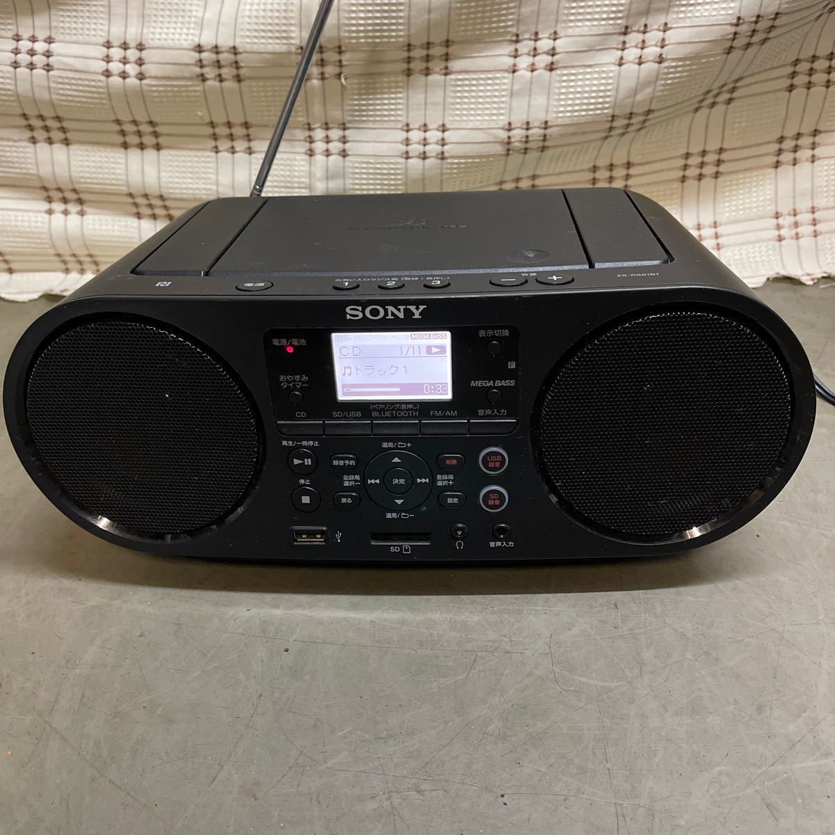 SONY ソニー ZS-RS81BT CD ラジオ ソニーCDラジオ Bluetooth ミュージック 【中古】_画像2