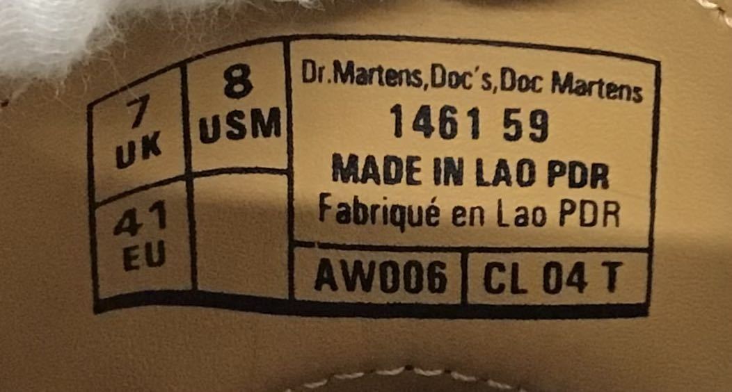 20240107【Dr.Martens】ドクターマーチン 3ホールシューズ ドレスシューズ レザー ブラック UK7 146159_画像7