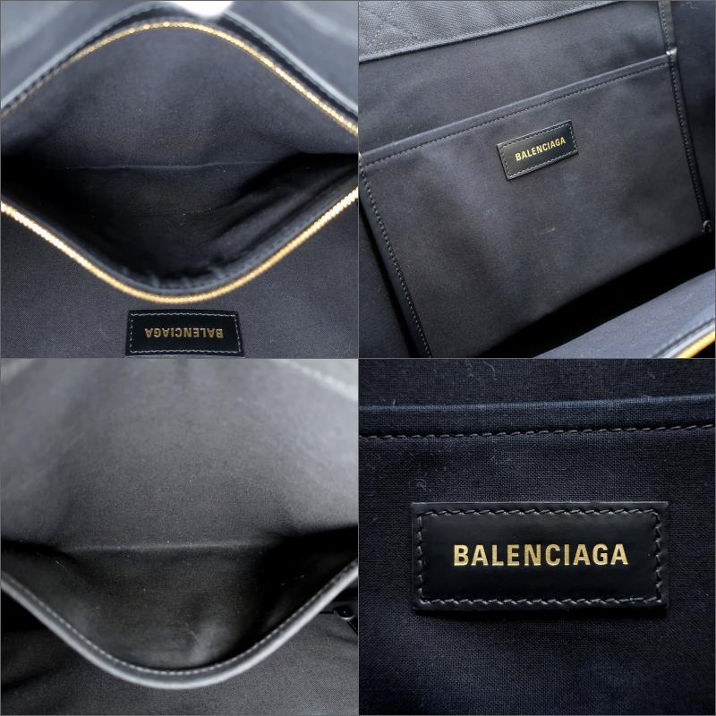 買蔵 BALENCIAGA バレンシアガ ハードウエア ラージトートバッグ 671403 ブラック キャンバス_画像5