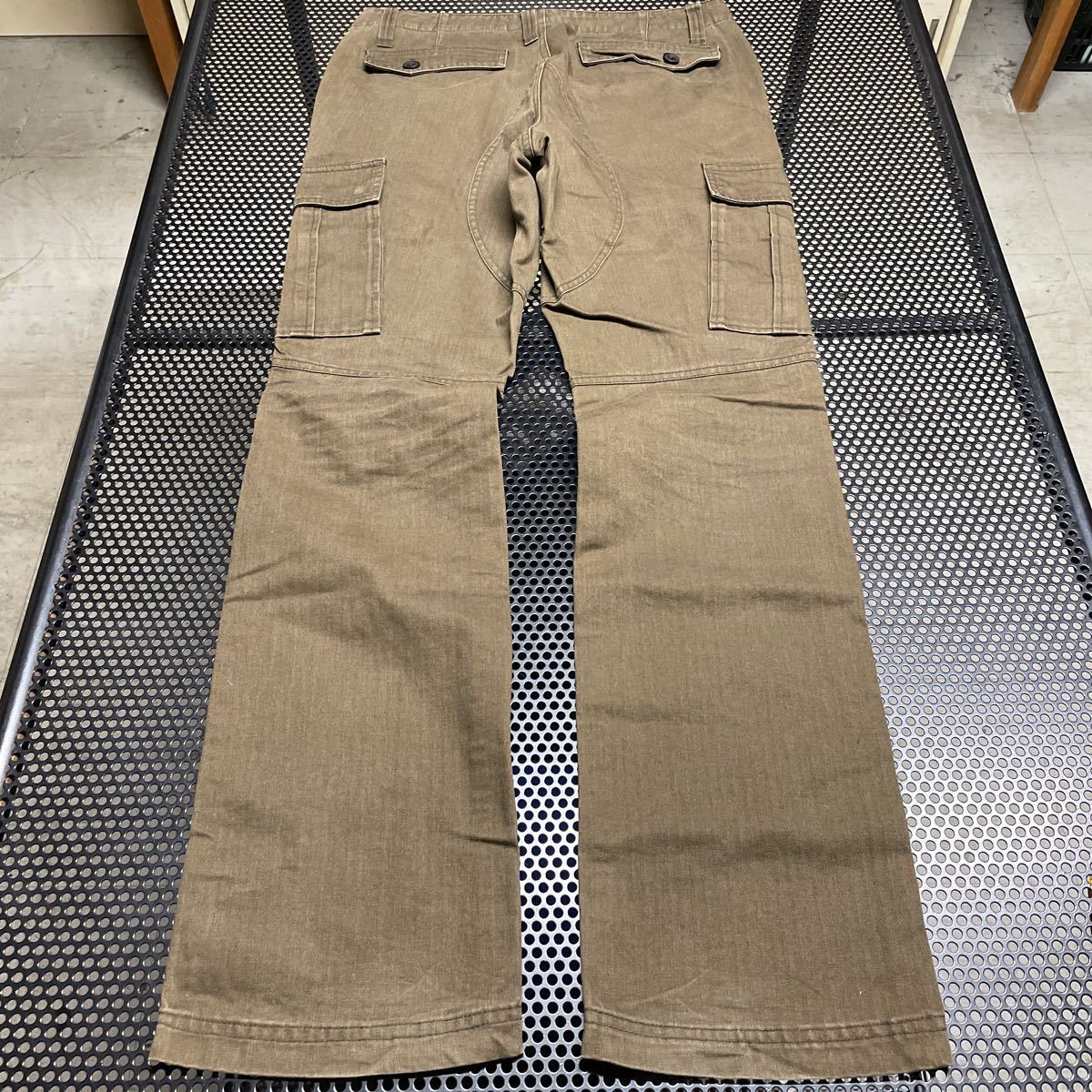  Takeo Kikuchi TAKEOKIKUCHI herringbone cargo pants khaki 4 size stretch material 