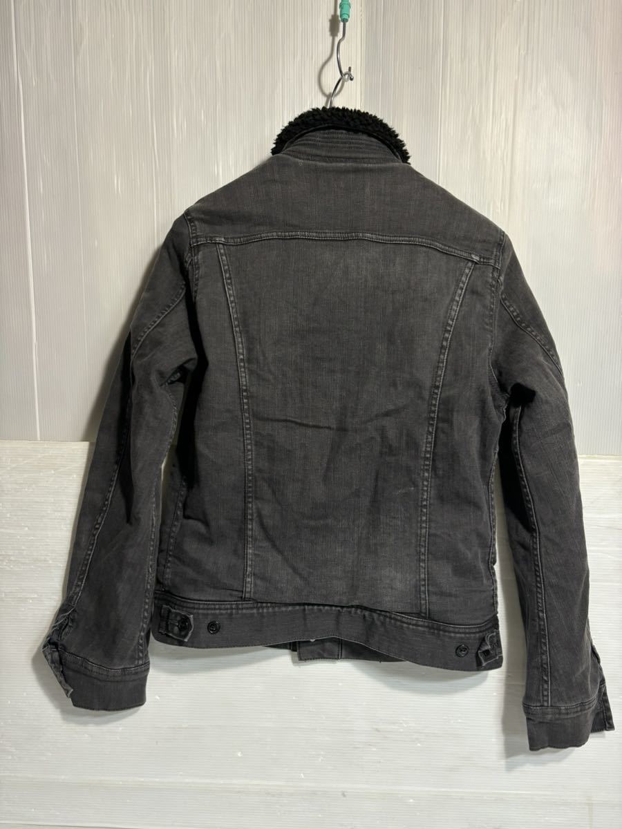 Lee RIDERS SANFORIZED Lee black stretch Denim reverse side boa Sherpa Tracker jacket black Denim M black jeans 