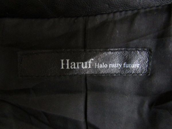 ★Haruf ハルフ★羊革ラムスキン ラクーンファーフーディ レザーダウンジャケット★R60121071A_画像5