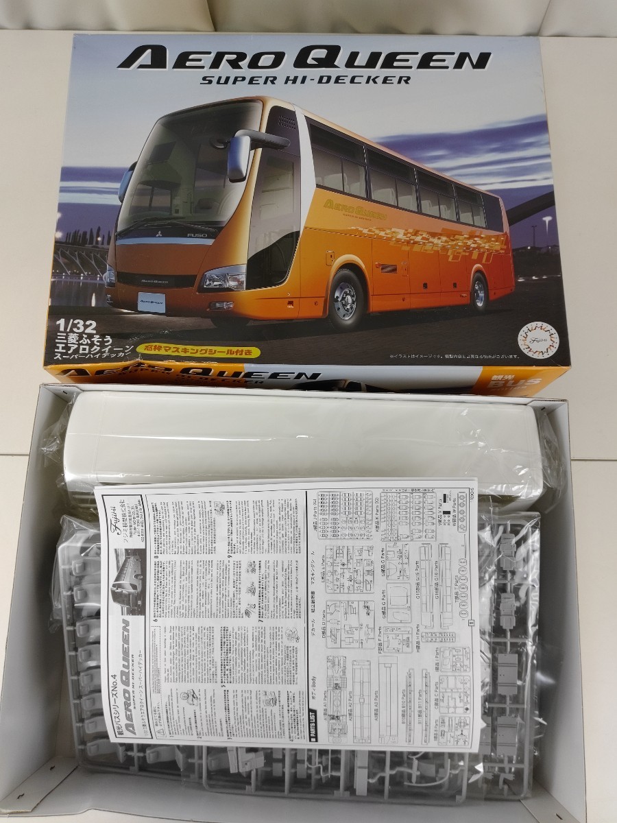 プラモデル フジミ模型 1/32 三菱ふそう エアロクイーン スーパーハイデッカー はとバス仕様 観光 BUS series AERO QUEEN FUJIMI バス_画像2