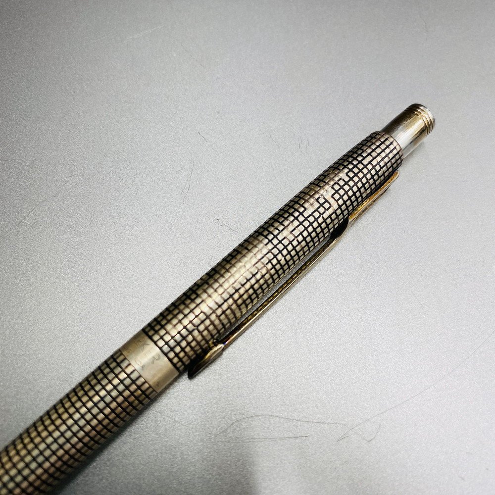 ICH【中古品】 PARKER パーカー シャープペンシル STERLING SILVER 格子柄 筆記確認済 〈106-240102-sm3-ICH〉_画像7