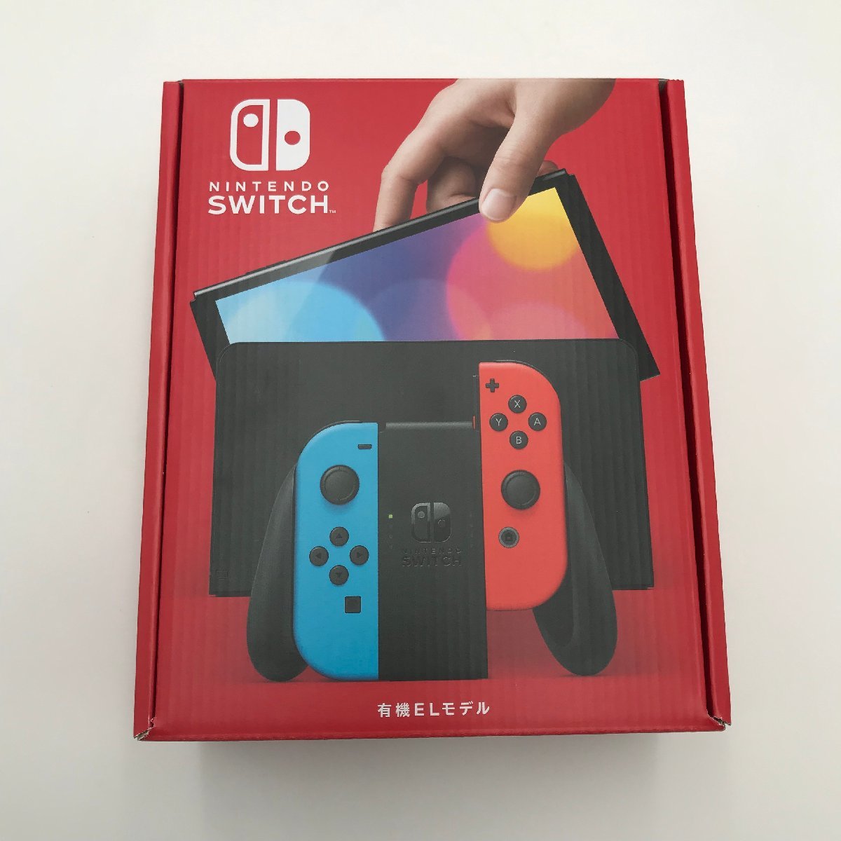 FUR【中古未使用】任天堂 Nintendo Switch(有機ELモデル) Joy-Con(L) ネオンブルー/(R) ネオンレッド【034-240112-KO-03-FUR】_画像1