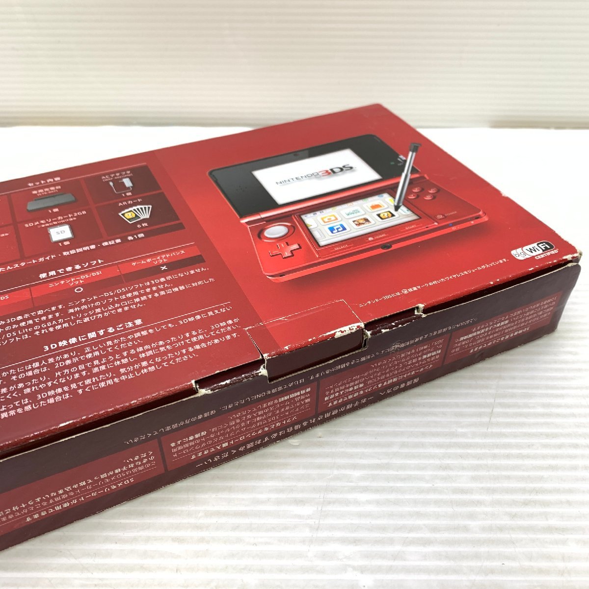 MIN【ジャンク品】 MSMG Nintendo 3DS 本体 CTR-001 フレアレッド ゲーム機本体 〈23-240119-YF-5-MIN〉_画像8