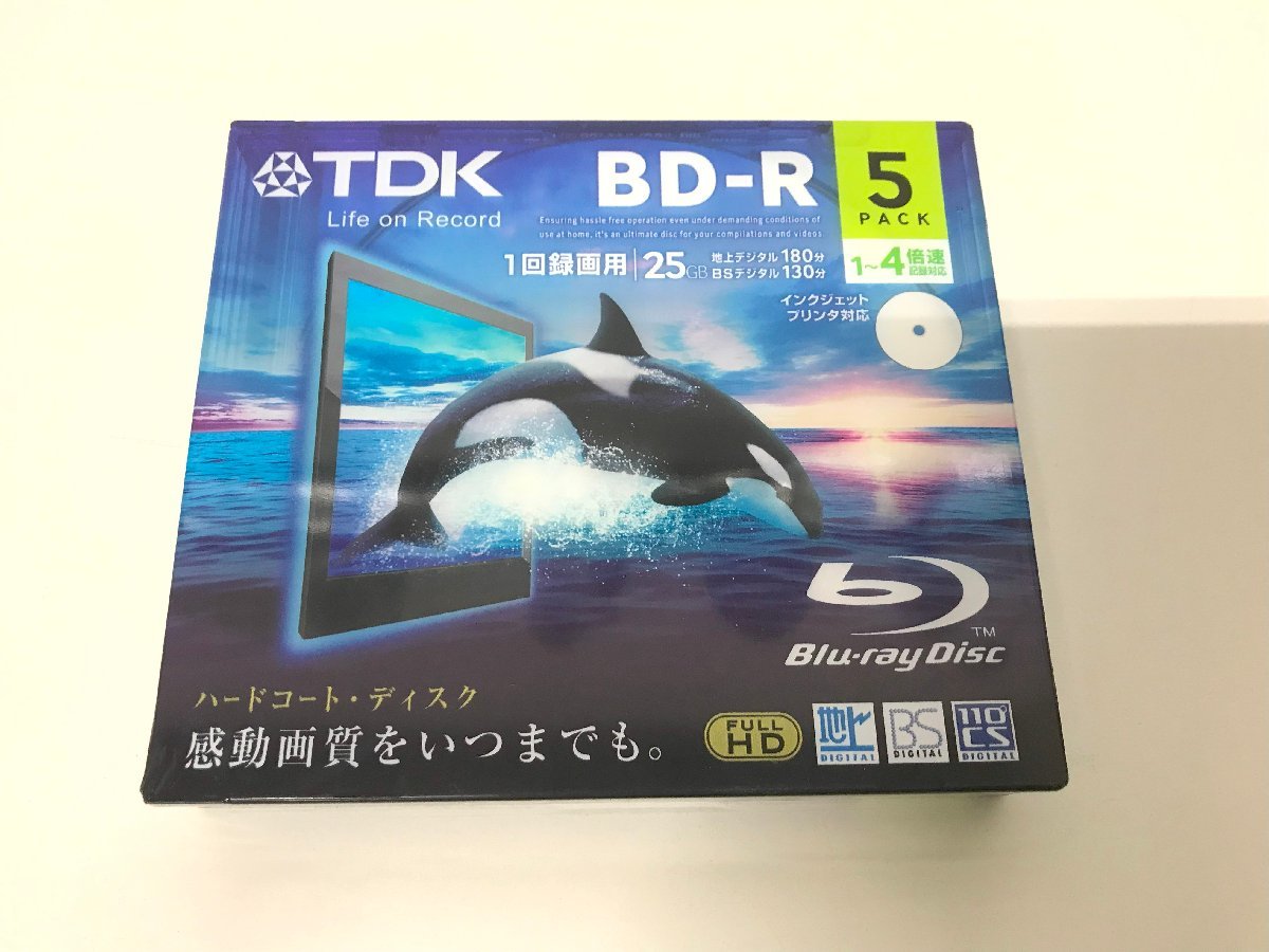 FUZ[ unused goods ] TDK BD-R Blue-ray disk 1 times video recording for 25GB 5 sheets set BRV25PWB5A (96-240112-YS-2-FUZ)