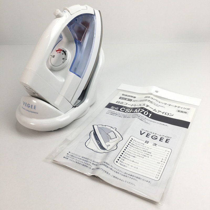 FUZ[ secondhand goods ] HITACHI Hitachi cordless steam iron VEGEE CSI-M701 white (100-240107-YY-1-FUZ)