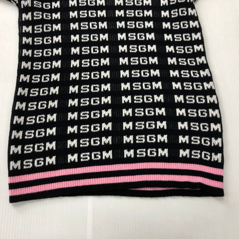 TEI 【中古品】 MSGM 2841MDM113 SHORT SLEEVE LOGO KNIT エムエスジーエム ニット サイズS 〈168-240118-MK-1-TEI〉_画像7