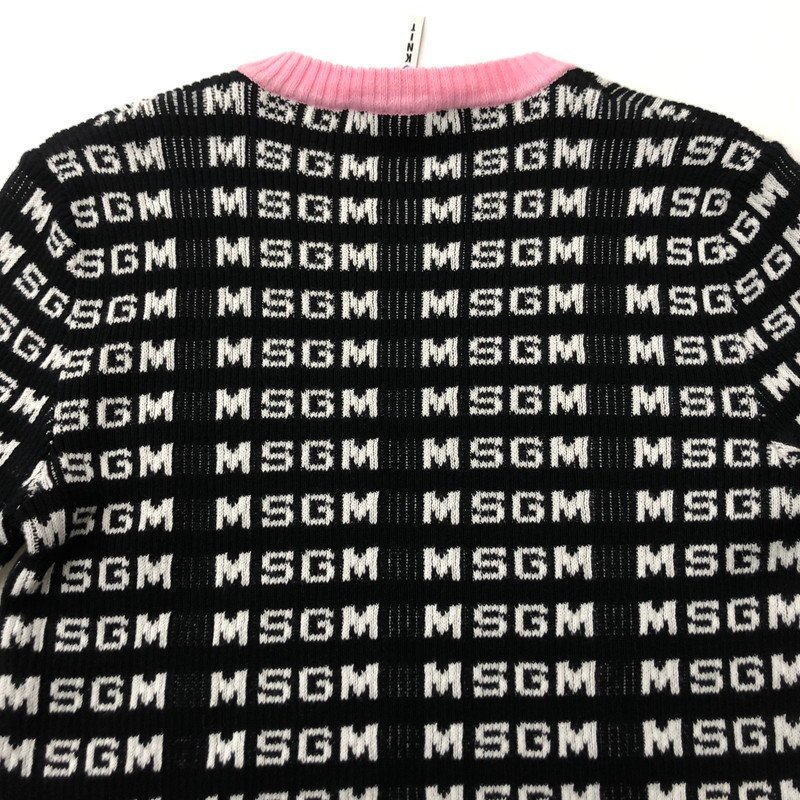 TEI 【中古品】 MSGM 2841MDM113 SHORT SLEEVE LOGO KNIT エムエスジーエム ニット サイズS 〈168-240118-MK-1-TEI〉_画像8