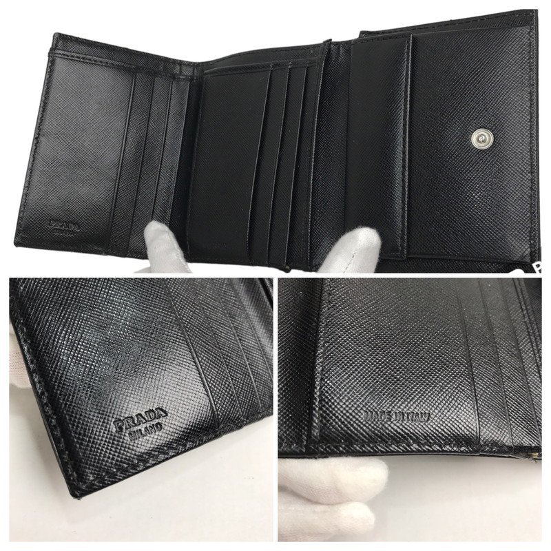 FUZ【中古品】 PRADA プラダ 三つ折りウォレット 財布 使用感有り 〈181-240129-0NM-9-FUZ〉_画像7