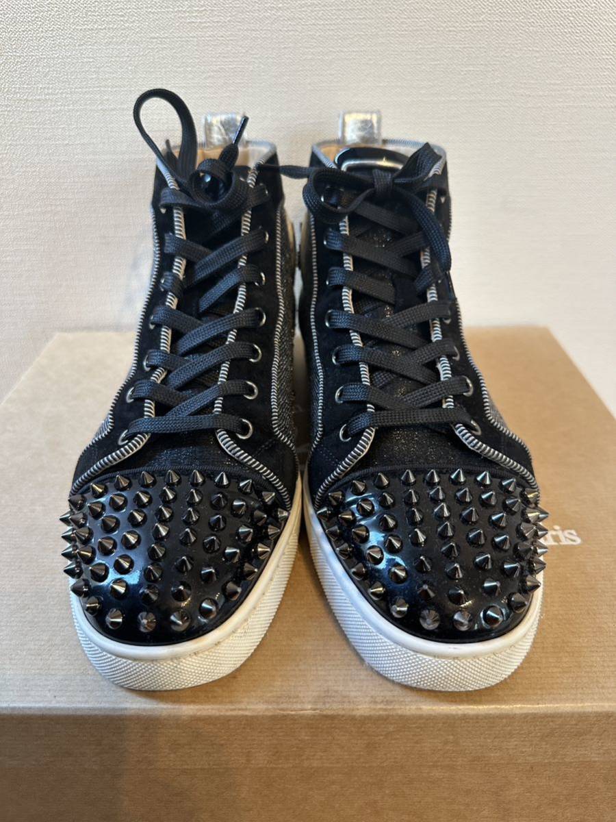 ◇最終値下◇【中古】Christian Louboutin 1200270 LOU SPIKES ORLATO FLAT PAT ハイカットスニーカー　サイズ40.5 ルブタン_画像7