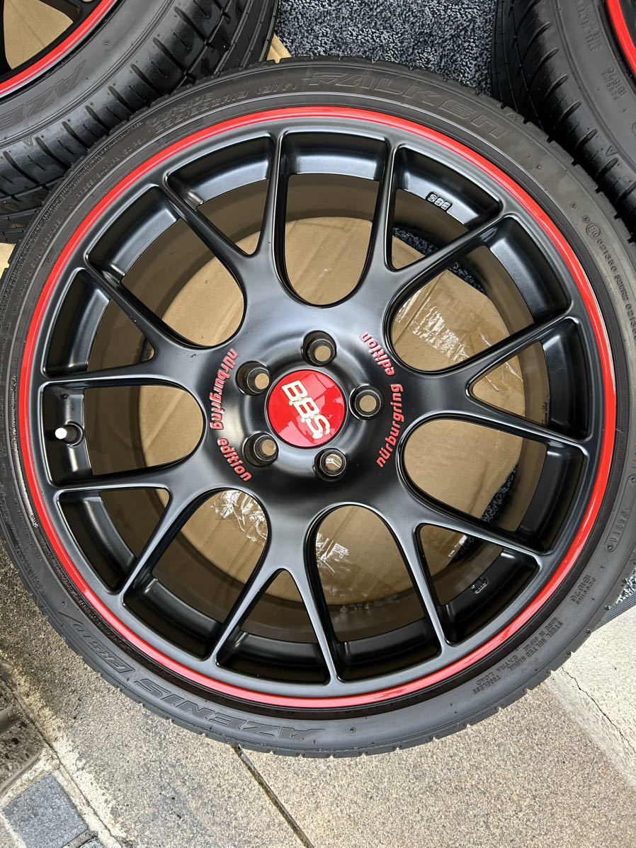 【滋賀発】BBS GERMANY CH-R ニュルブルクリンク エディション 美品 8.5J オフ48 PCD112 4本 ファルケンFK520 ゴルフ アウディA3 S3等に！_画像9