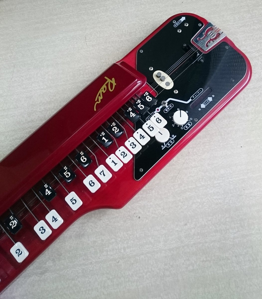 [W3578] スズキ 電気大正琴「蘭」Ran / 出音確認済 SUZUKI 専用ケース SEIKO調律器 和楽器 中古 現状品_画像4
