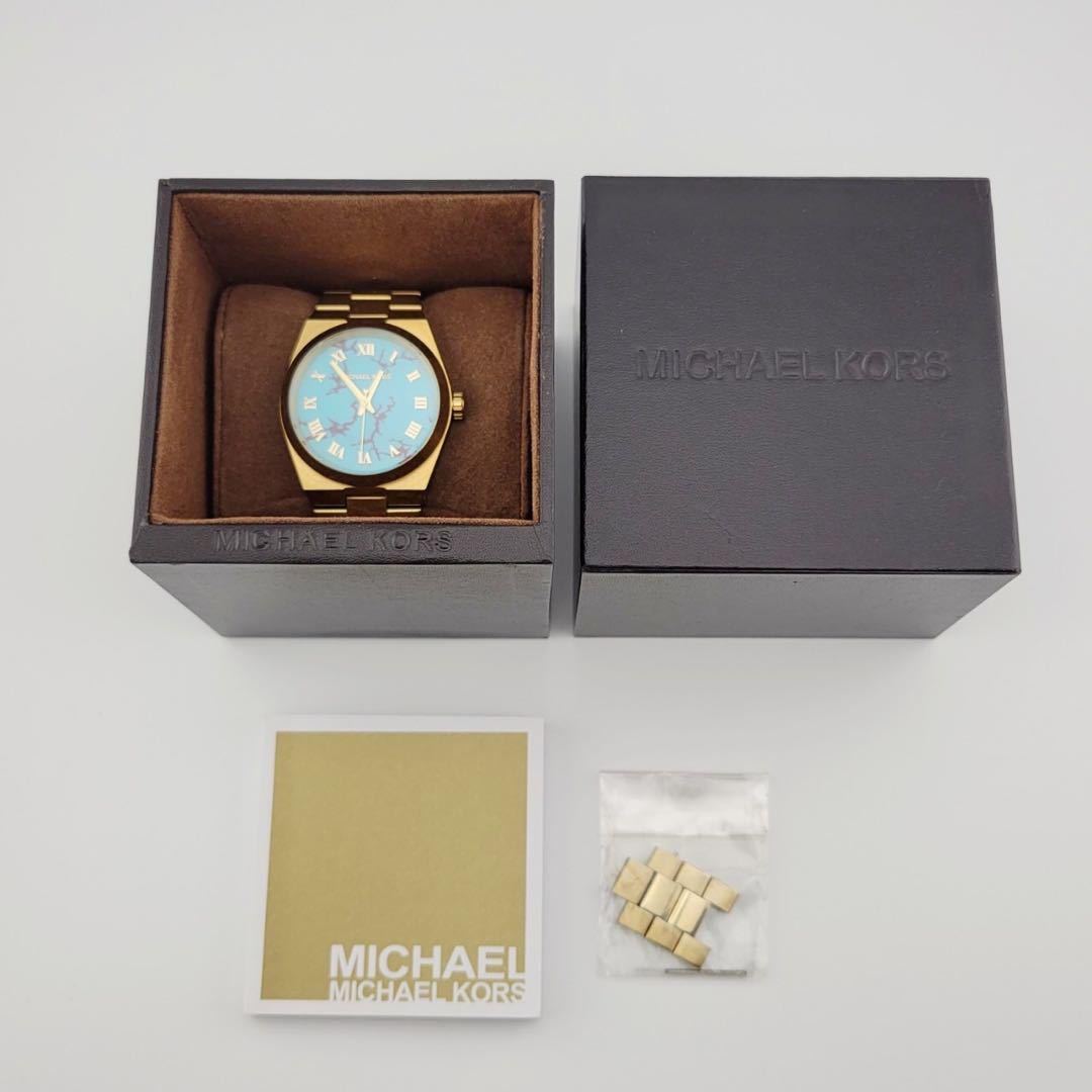 美品　マイケル・コース Michael Kors クォーツ ターコイズブルー文字盤 MK-5894 腕時計　レディース_画像2