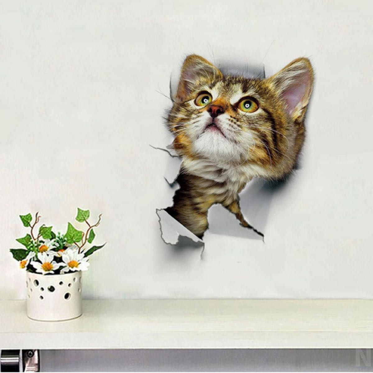 ウォールステッカー 猫 ネコ 3枚セット インテリア リビング 子供部屋　3D シール