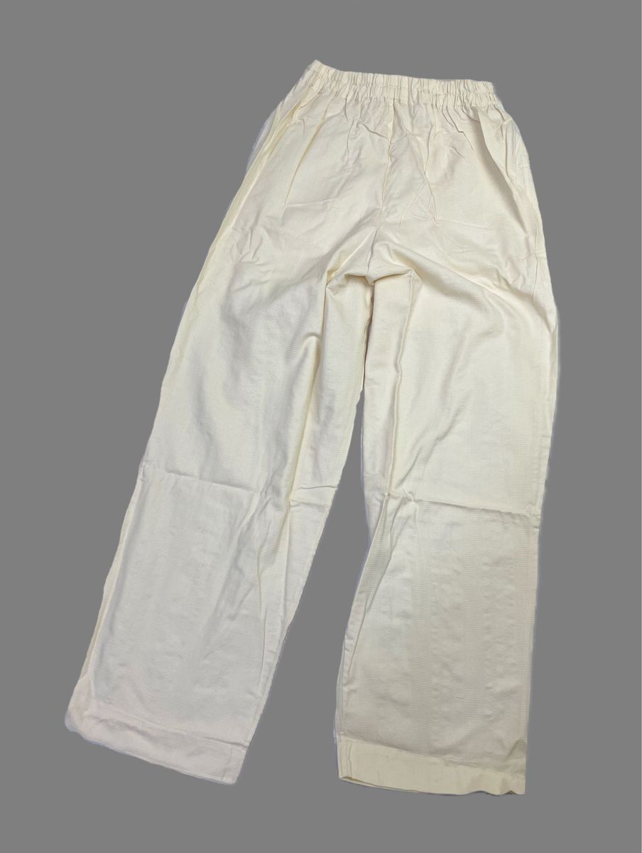 未使用品 MIYAKE DESIGN STUDIO IMパジャマ ハチスストライプ 長袖長ズボンのセット 綿 100% ベージュ