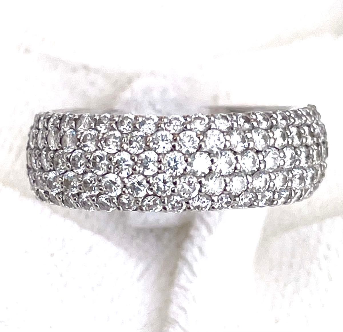 高品質　ダイヤモンドリング　K18wg　1.02ct ダイヤモンド パヴェリング ダイヤモンド 指輪 ホワイトゴールド