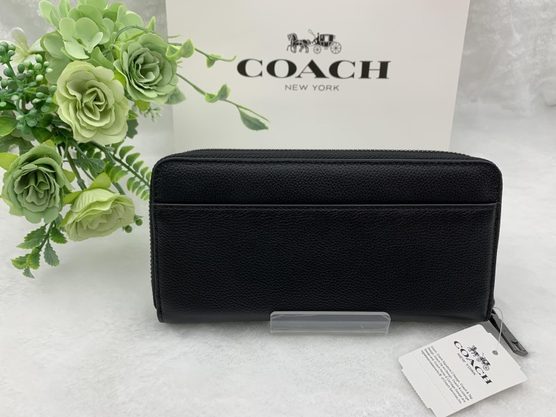 コーチ COACH 長財布 財布 アコーディオン ウォレット ラウンドファスナー ロング ジップ メンズ シンプル ブラック黒 新品 C169 F58928_画像3