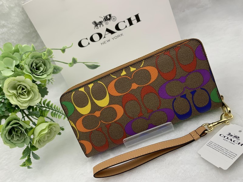 コーチ COACH 長財布 財布 レインボーシグネチャー柄 レディース プレゼント 贈り物 シグネチャー ジップ 新品 ファッション C138 C4537_画像4