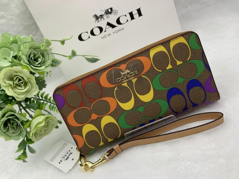 コーチ COACH 長財布 財布 レインボーシグネチャー柄 レディース プレゼント 贈り物 シグネチャー ジップ 新品 ファッション C138 C4537_画像2