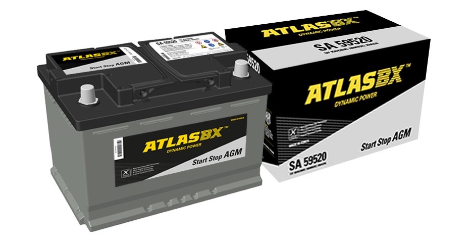 アトラス LN5AGM(95Ah)SA59520 バッテリー(595901085,BLA-95-L5,L4互換）アイドリングストップ車 欧州車用 Hankook ATLASBX_画像1