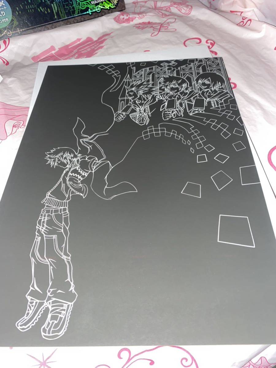 ☆初版 KINGDOM HEARTS SCRATCH ART キングダム ハーツ スクラッチアート ポログラムシート6枚入り 専用ペン付き スクウェア・エニックス_画像7