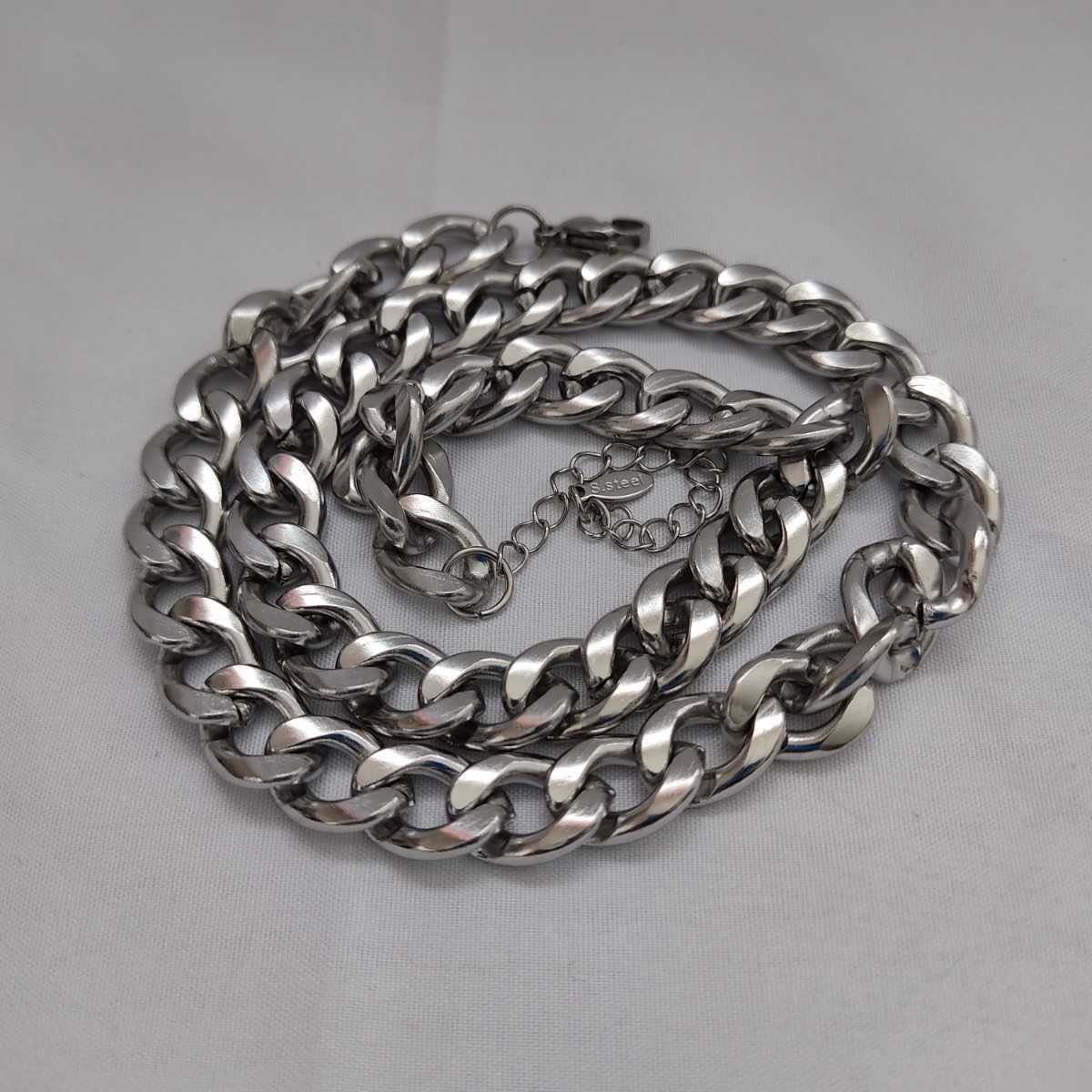 1円スタート メンズ レディース ネックレス シルバー 喜平ネックレス 11mm 50cm シルバー925 silver 整理品 304_画像2