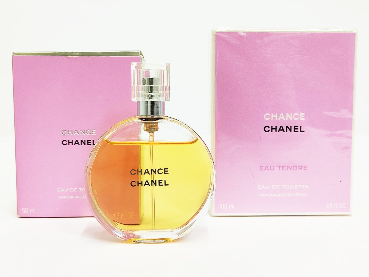 1円スタート まとめ売り CHANEL シャネル CHANCE チャンス 香水 2点セット 50ml 100ml レディース オードトワレ 一部未開封_画像1