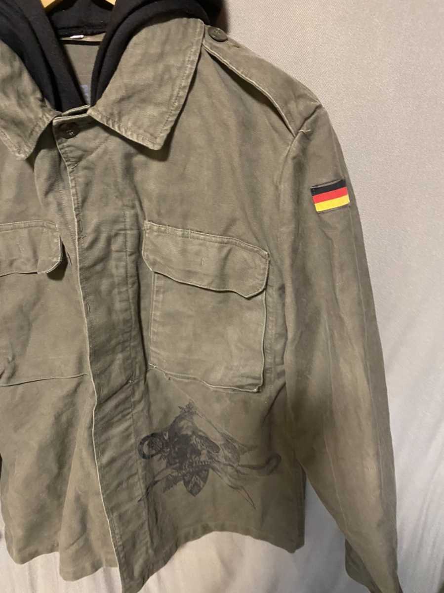 ミリタリー ジャケット ドイツ軍 どくろ スカル　カーキー 3 ビンテージ フィールドジャケット vintage German military field jacket M_画像5