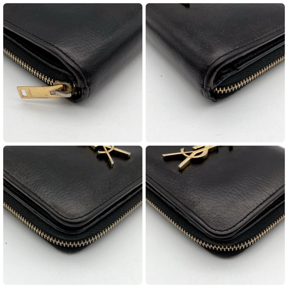 イヴ・サンローラン 財布 ラウンドジップ YSL ミニ財布 ブラック イヴ・サンローラン 財布 ラウンドジップ YSL ミニ財布 ブラック
