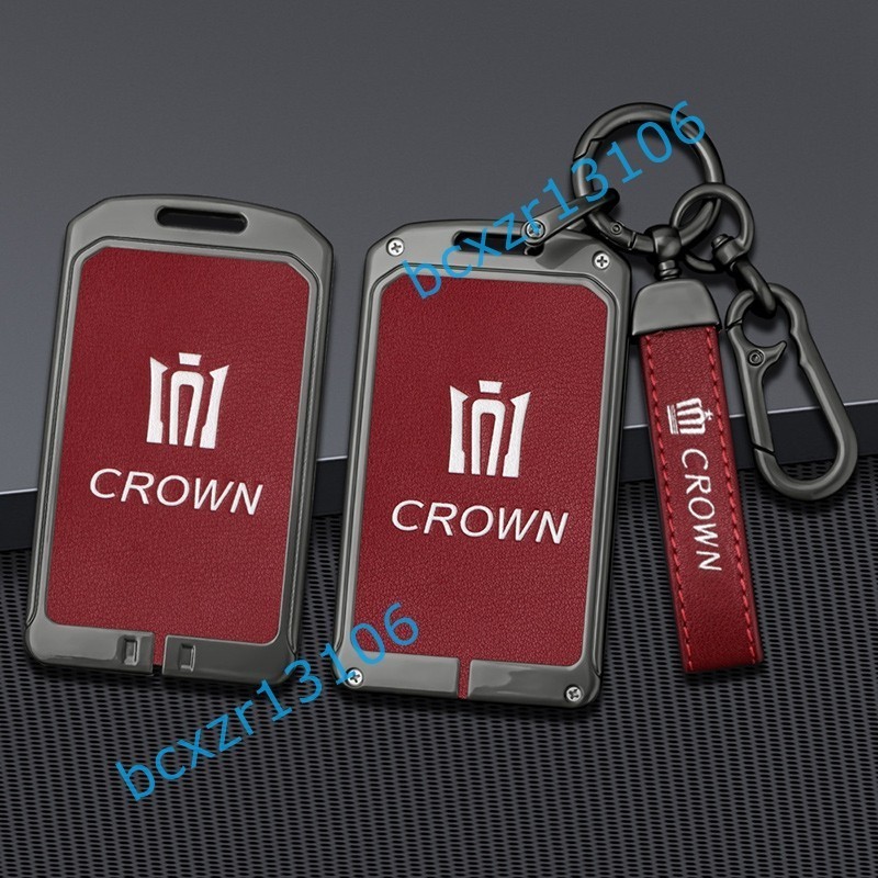 ◆クラウン CROWN◆深錆色/レッド◆キーケース おしゃれ 高品質スマートキーカバ 傷防止 TPU キーホルダー車 鍵 保護 収納ケース _画像2