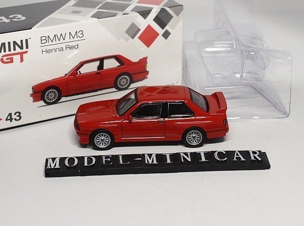 ▲超希少！LHD！MINIGT 1/64 BMW E30 M3 赤 新品 TSM MINI GT_画像1