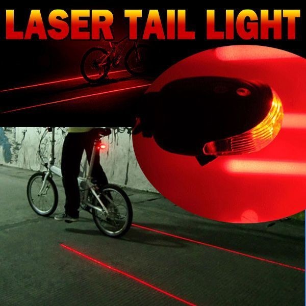 自転車 LED テールライト レーザービーム テールランプ 7種点灯パター レッド 夜間も安全自転車 ライト 明るい自転車LEDライト_画像1