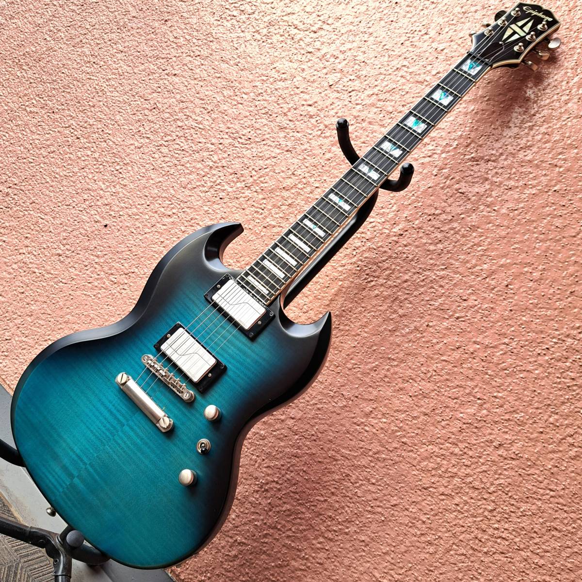 ■Epiphone SG Prophecy エピフォン プロフェシー 美品 Blue Tiger Aged Gloss 24F Ebony エボニー指板 Gibson ギブソン_画像1