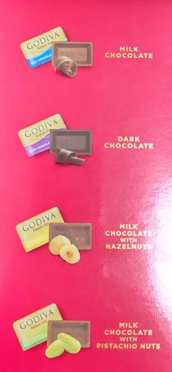 手のひらサイズ♪ミニプレゼントに★GODIVA★ナポリタン　ゴディバチョコレート★4種類　ポケットサイズ　Thank you　Foryou_画像4