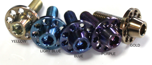 64 titanium number plate bolt 2 pcs set . ultimate acid . free shipping! blue ice b LOOPER pull Gold silver 