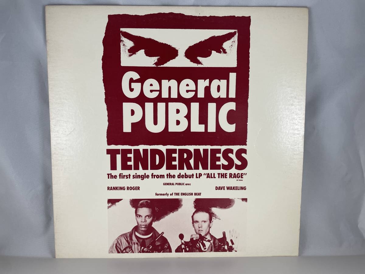 【プロモ版】US盤　12”　General PUBLIC　TENDERNESS　(RADIO VERSION / DANCE MIX)_画像1