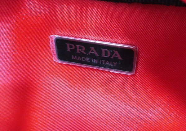 ☆◇美品【PRADA プラダ】2WAYハンドバッグ 1BB061 ブラック×レッド_画像4