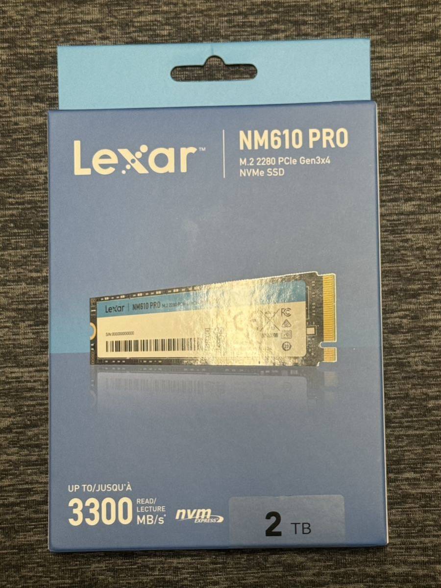 Lexar NM610PRO SSD 2TB NVMe PCIe Gen 3x4 M.2 Type 2280 内蔵 SSD 3D NAND　LNM610P002T-RNNNG_画像1