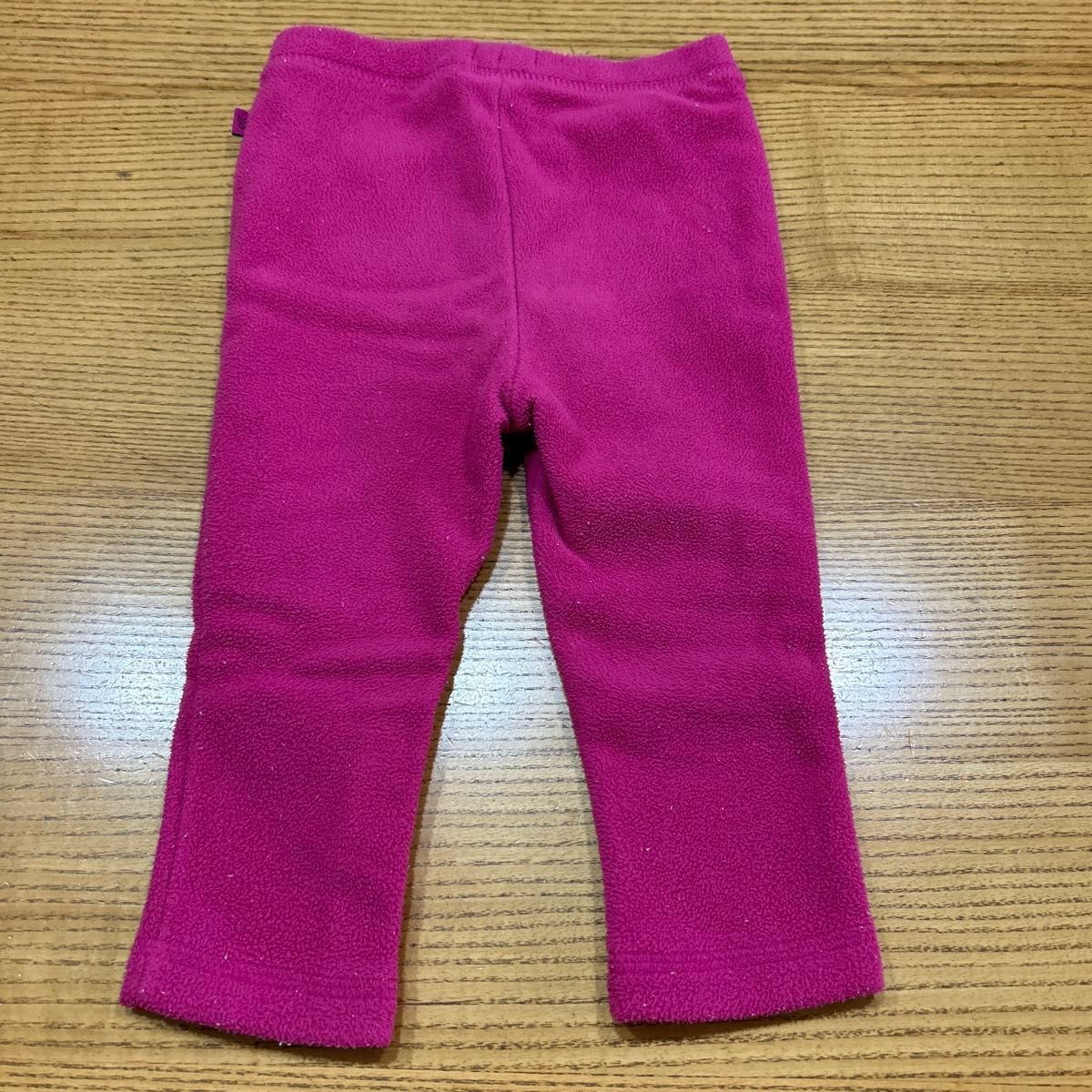 【baby GAP】(USED)フリース素材 ピンク&ドット柄 レギンス 2枚セット 80cm スパッツ