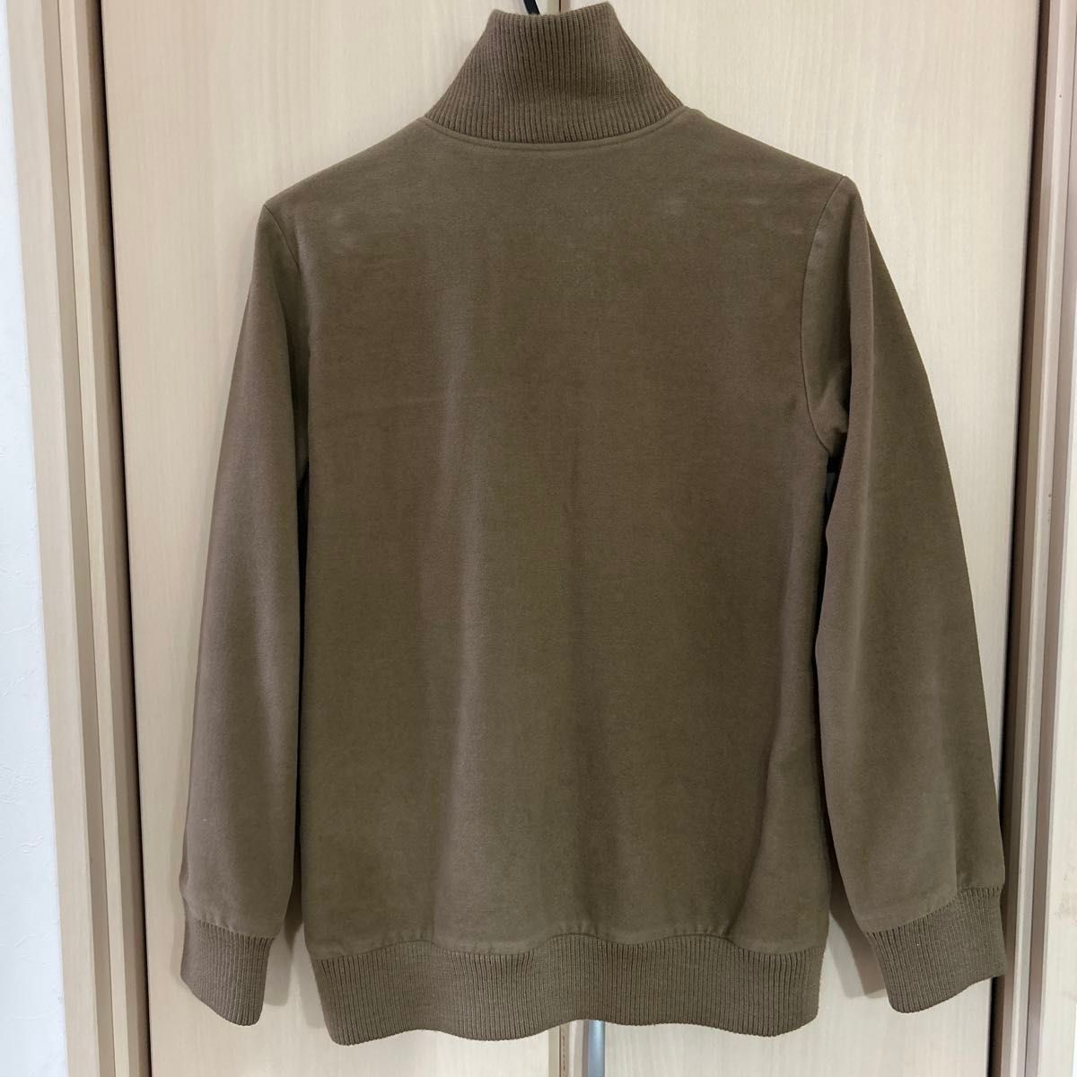 【無印良品】MUJI (USED) ベージュ ブルゾン ジップジャケット Mサイズ